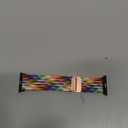 Magnetic Braided Stretchy Loop - Compatible with Apple Watch Band 42mm 46mm 40mm 41mm 44mm 45mm 38mm Ultra/2 49mm Women Men,Elastic Woven Fabric Nylon Strap for iWatch Ultra Series 10 9 8 7 6 5 4 3 SE (01-NEW Pride Edition)