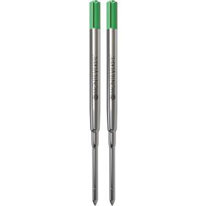Monteverde USA Soft Ballpoint Refills to Fit Sheaffer & Sailor Ballpoint Pens, Medium Point, Green, 2-Pack, Vibrant Color for Bold Statements