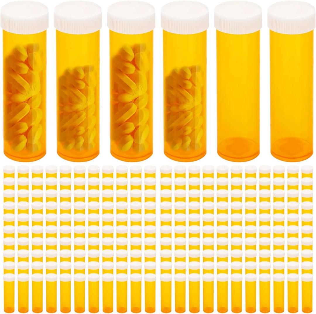 SenseYo 100 Pack 2.5 Dram Small Empty Medicine Pill Bottles Cases Containers Organizers with Caps for Prescription Medication (Transparent Orange 100pcs) SenseYo 100 Pack 2.5 Dram Small Empty Medicine Pill Bottles Cases Containers Organizers with Caps for Prescription Medication (Transparent Orange 100pcs)