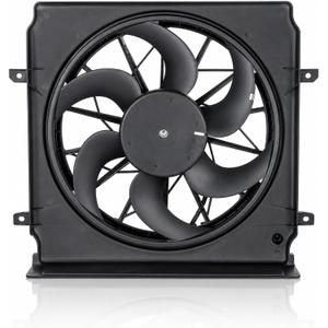 MOSTPLUS - 55037692AB - Radiator Cooling Fan Assembly with Motor - Compatible with 2004-2007 Jeep Liberty 2.4L 3.7L