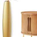 Floor Vases, Tall Floor Vase 23.6 inch (60CM, 1.96FT) Tall Vases, Sturdy Gold Vase for Living Room Decor, Resin Gold