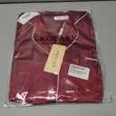 Ekouaer Silk Pajamas for Women Short Sleeve Sleepwear Soft Button Down Loungewear 2 Piece Satin Pjs Shorts Set (X-Large, Wine)