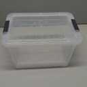 Superio Clear Storage Box with Lid, 8.7 Quart Plastic Container Bins for Organizing, Stackable Crates, BPA Free, Non Toxic, Odor Free, Organizers for Home, Office, School, and Dorm