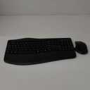 Wireless Keyboard and Mouse Combo, 2.4G Full Size Wave Keys Ergonomic Keyboard with Wrist Rest and 3-Level DPI Adjustable Wireless Ergonomic Mouse for Windows, Mac OS Desktop/Laptop/PC(Black)