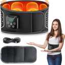 Lower Back Massager with Heat,Heating Pad for Back with Auto-Inflatable Massager,Cordless Back Massager with 3 Vibration and 4 Heat,Portable Heated Pads for Lower Back Relief,Gift for Women Men Family