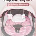 Baby Swing for Infants, 0-9 Months Baby Swing Support Music Playback, 5 Sway Speed, Electric Swing for Baby with Remote Control, Indoor & Outdoor Use (Pink)