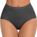 USEASY Shapewear for Women Tummy Control Panties Lace High Waist Seamless Tummy Control Shapewear Black M