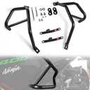 Engine Side Guard Frame Crash Bar Bumper for Kawasaki Ninja 400 250, 2PCS Motorcycle Black Steel Highway Side Frame Falling Protector for Kawasaki Ninja 400 Ninja250 2018-2024 Accessories