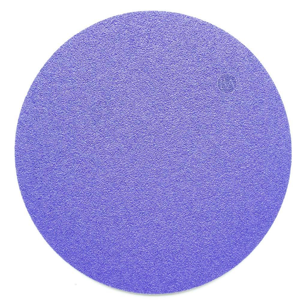 Benchmark Abrasives 6" Premium Ceramic No Holes Film Backed Hook and Loop Discs for Sanding of Metals Non-Ferrous Metals Wood Plastic Fiberglass (Pack of 50) - 40 Grit