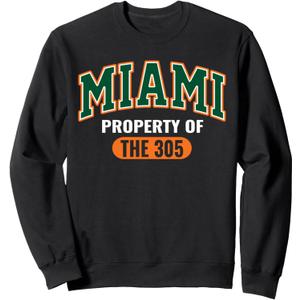 305 Miami Vibes Urban Style Miami Beach Graphic Design Sweatshirt Large