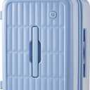 aji 70/30 Split Opening Carry On Luggage Airline Approved, 20 Inch Lightweight Trunk Luggage with 360 Spinner Wheel, Travel Carry On Suitcase with Dry Wet Separation Bag for Women Men,Blueberry Blue