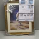 Vintage Gold Ornate Baroque Carved Wood Picture Frame with Mat (Gold, 14x17)