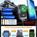 YRU [True Military-Grade] Wireless Car Charger Mount, 15W Charging Auto Clamping Car Phone Holder [98+LBS Strong] Dashboard Windshield Vent Cellphone Holder for iPhone 17 16 15 Pro Max Samsung, Black