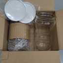 JARMING COLLECTIONS 32oz Extra Wide Mouth Glass Storage Jar with BPA-Free Plastic Lid  Quart Size Airtight Mason Jar for Kitchen, Pantry, and Food Storage (Set of 2)