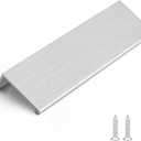 Rergy 4 Pack Edge Pulls Brushed Nickel Finger Pulls, Brushed Nickel Hardware Cabinet Edge Pull, 5in Cabinet Finger Pulls LS7030SNB128 (Hole Center: 5in(128mm))