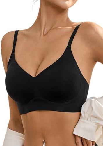 Cuteio Seamless Bras for Women No Underwire, Medium, Wireless Padded Bralettes with Support, Comfortable Everyday Bra