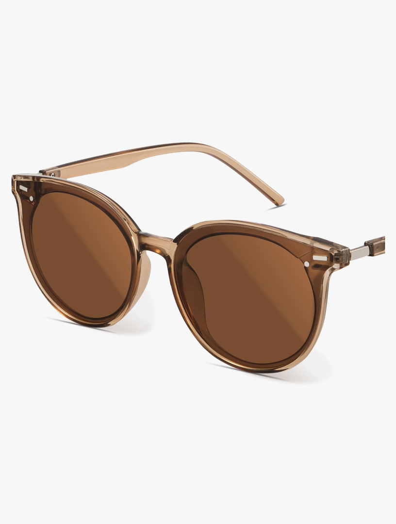 Livho Polarized Sunglasses, Retro & Oversized Shades for Women with Round Lenses