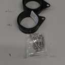 Flag Pole Rings, Aluminum Alloy Flag Pole Clips Swivels 360 Rotating Anti Wrap Mounting Ring with Carabiner, Flag Pole Kit Parts (:2 Inch -Pack of 2(Black))