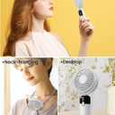 TOPK Portable Handheld Fan, 5000mAh Battery Operated Fan With LED Display, Handheld/Neck/Desk 3 in 1 Personal Mini Desk Fan, 360 Rotatable 4 Speed Small Fan for Makeup, Home, Office, Travel, Outdoor