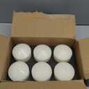 MISSYO 6 Pack 3x3 Inch Pillar Candles, 35 Hours Dripless Smokeless Unscented Candles for Home Weddings Restaurant Spa Church and Emergency Ivory