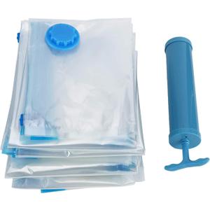 OUKENS Vacuum Storage Bag, 6-Piece Quilt Vacuum Storage Bag, Transparent Travel Blanket Clothing Vacuum Compression Bag, Large Space Saving Vacuum Sealed Storage Bag(28.00 * 22.00 * 8.00)