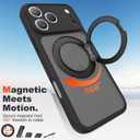 Compatible with iPhone 17 Pro Max Case with Magnetic Ring Stand [Compatible with Mag-Safe] [Military-Grade Protection] 17 Pro Max Phone Case 6.9",Black