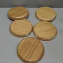 Bamboo Plates 7.5Inch Round Bamboo Plates Reusable Kids Dinner Plates Tableware Set of 5 Wooden Plates Lightweight Dishes Snack, Dessert, Unbreakable Classic Plates, P2300101CL