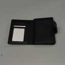 Small Wallet Women RFID Blocking Soft Leather Bifold Compact Card Holder Wallet for Women with Zipper Coin Pocket 4 ID Window (Black)