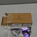 COLOSSEIN Sunglasses Womens,Classic Square Frame UV400 Mirrored Lens,Sunglasses Fit For Beach,Vacation,Driving (C29 - Black Floral/Purple Mirrored Lens)