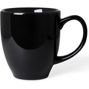 Durable 16 oz Ceramic Black Coffee Mug, Large Coffee Cup with Ergonomic Handle, Ideal Tea Mug for Home, Office, Gift, Dishwasher & Microwave Safe (coffee, Tea, Hot Cocoa, Latte Cup)