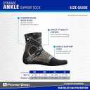 PowerStep Dynamic Ankle Support Sock, Ankle Brace and Ankle Compression Sock, for Flexibility, Ankle Support and Injury Prevention, Pain Relief, Unisex (Left Large, Men's 10-12.5, Women's 11-13.5)