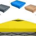 10x10 Pop Up Canopy Replacement Top Cover with Air Vent for Straight Leg Canopy Tent, Waterproof for Outdoor Garden Patio Camping Sun Shade(Top Only) (Yellow, 1)