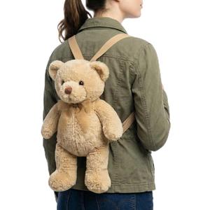 Hillban Women Faux Fur Bear Shaped Backpack Adjustable Straps Cute Plush Shoulder Bag Purse for Adults Mother's Day Gift