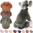 FabriCastle Dog Sweater, 3-Pack Dog & Cat Clothes, Soft and Warm Pet Jackets XXS for Small Dogs Boy & Cats, Winter Pet Apparel Costumes, Puppy Outfits (Camel, Khaki, Olive, XX-Small)