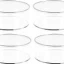 Round Acrylic Container, 4 Pack 4.7 x3.9 Clear Round Acrylic Box Organizer with Lid Circle Box with Lid, Storage Boxes for Candy, Pill, Nails, Beads Jewelry and Display