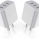 iPhone 16 Charger Block,USB C Charger [2 Pack] 35W 3-Port Wall Cube Fast Type C Charging Block PD Power Adapter for iPhone 16/16 Pro Max/15/15Pro/14/14 Pro/13 Pro Max/12/11, iPad,Galaxy,Pixel 4/3