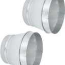 PATIKIL 10 Inch to 8 Inch Duct Reducer, 2 Pcs Galvanized Steel Round Air Duct Reducer Crimped Pipe Increaser Adapter Connector Fitting Coupling for HVAC, Ventilation Systems