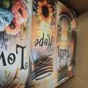 Pormipone Framed Canvas Wall Art Faith Hope Love Mason Jar Sunflower 24x36