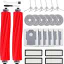 26 PCS Accessories Kit for Roborock Qrevo S/Qrevo Plus/Qrevo Pro/Qrevo MaxV Vacuum Replacement Parts, 2 Main Brushes 6 Dust Bags 6 Mop Cloths 6 Side Brushes 4 Filters 1 Cleaning Brush 1 Screwdriver