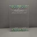 Wedding Seating Chart Board Display 24x18 Welcome Please Find Your Seat Acrylic Table Seating Chart Board for Wedding Reception Display(Eucalyptus)