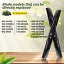 942-04308 Lawn Mower Blade, 42 inch Mower Blade Compatible with Cub Cadet XTL-42, ZTL-42, LT42, 942-04308A 942-04312 for Troy-Bilt 42 inch Mower Blades, 6-Star Center Hole