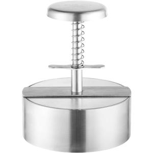 Brigii 304 Stainless Steel Burger Press - 4.5" Hamburger Patty Maker, Heavy Duty Stainless Steel Burger Press for Ground Beef, Burgers (Dishwasher Safe)