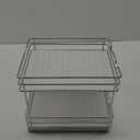 Zhjlut Double-Layer Stroage Rack for Kitchen Seasoning Bottle Organizer Metal Shelf Kitchen Spice Stroage Organizer with Slide Rail