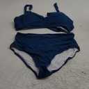 Tempt Me Women Two Piece Swimsuit High Waisted Bikini Halter Vintage Retro Bathing Suit Push up Swimwear, XXL