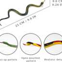 Rubber Snake 9.5" Fake Snake Toy 12 Pcs Realistic Snake Gag Gift Practical Joke Props Halloween Decor April Fool's Day Party Supplies