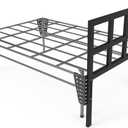 2 x 2 PCS Headboard Brackets for Metal Bed Frame, Attach Headboard to Bed Frame, Adjustable Bed Headboard Brackets, Compatible with 14,16,18 inches Headboards, Black