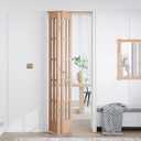 EaseLife Bifold Closet Door,for 24in x 80in (Double 12x80) Opening,French Glass Barn Doors with 2FT Concealed Bi-Fold Sliding Hardware Kit Included,Preassembled Door,Easy Install,DIY staining