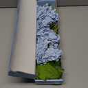 House of Silk Flowers Artificial Hydrangeas in Grey-Washed Wood Ledge (Blue)