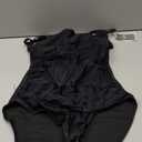 Eomenie Women's One Piece Swimsuits Tummy Control Ruched Bathing Suit 1 Piece Swimwear (S,Black)