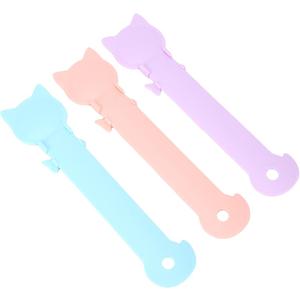 Cat Strip Feeders Delicate 3pcs Squeeze Spoons for Mixing Pet Food,for Cats Treat Dispenser Spoon and Food, HIPS